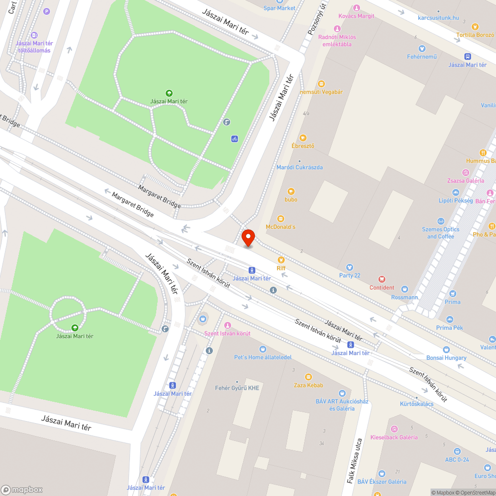 gyalogosok értelmetlen várakoztatása a Jászai Mari téri gyalogátkelőknél bejelentés helye