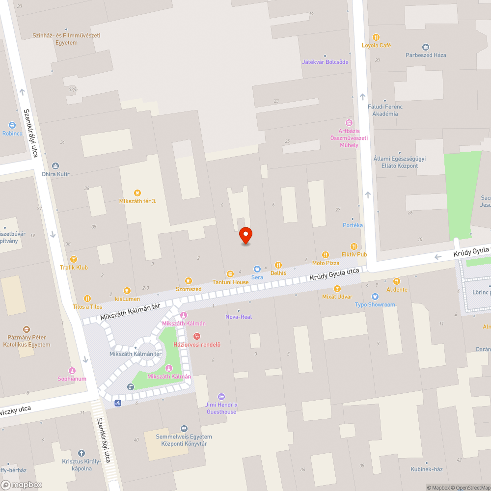 Kátyú a sétálóutcában bejelentés helye