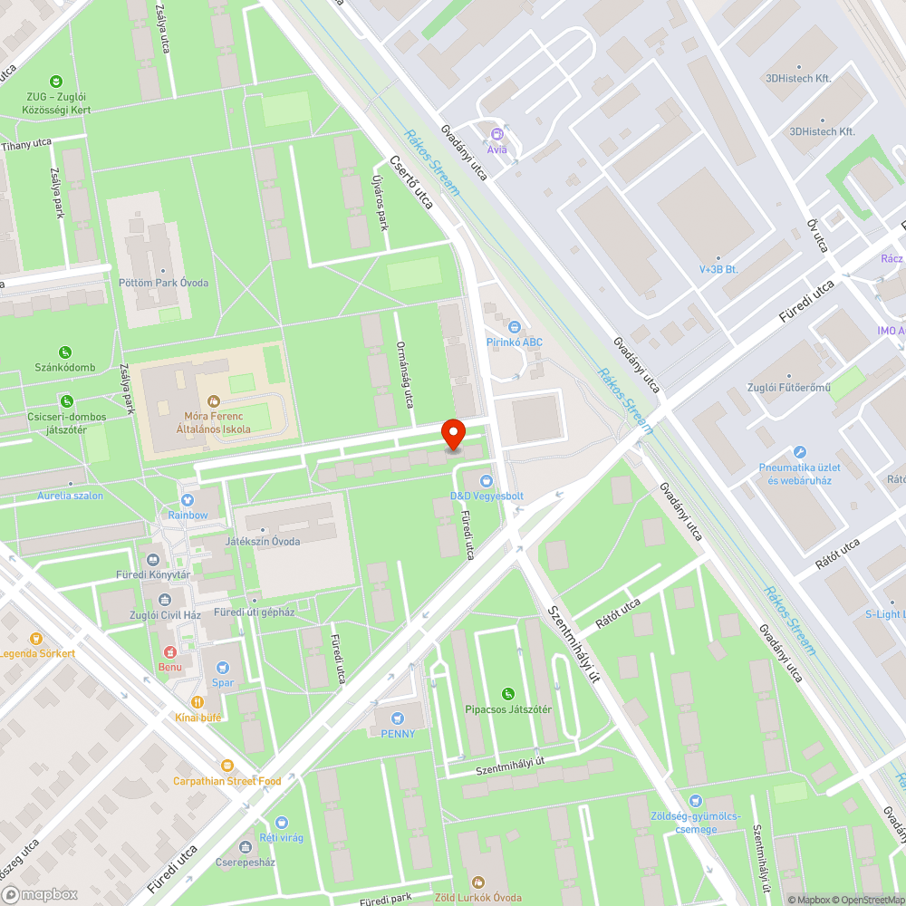 Elhagyott autó bejelentés helye