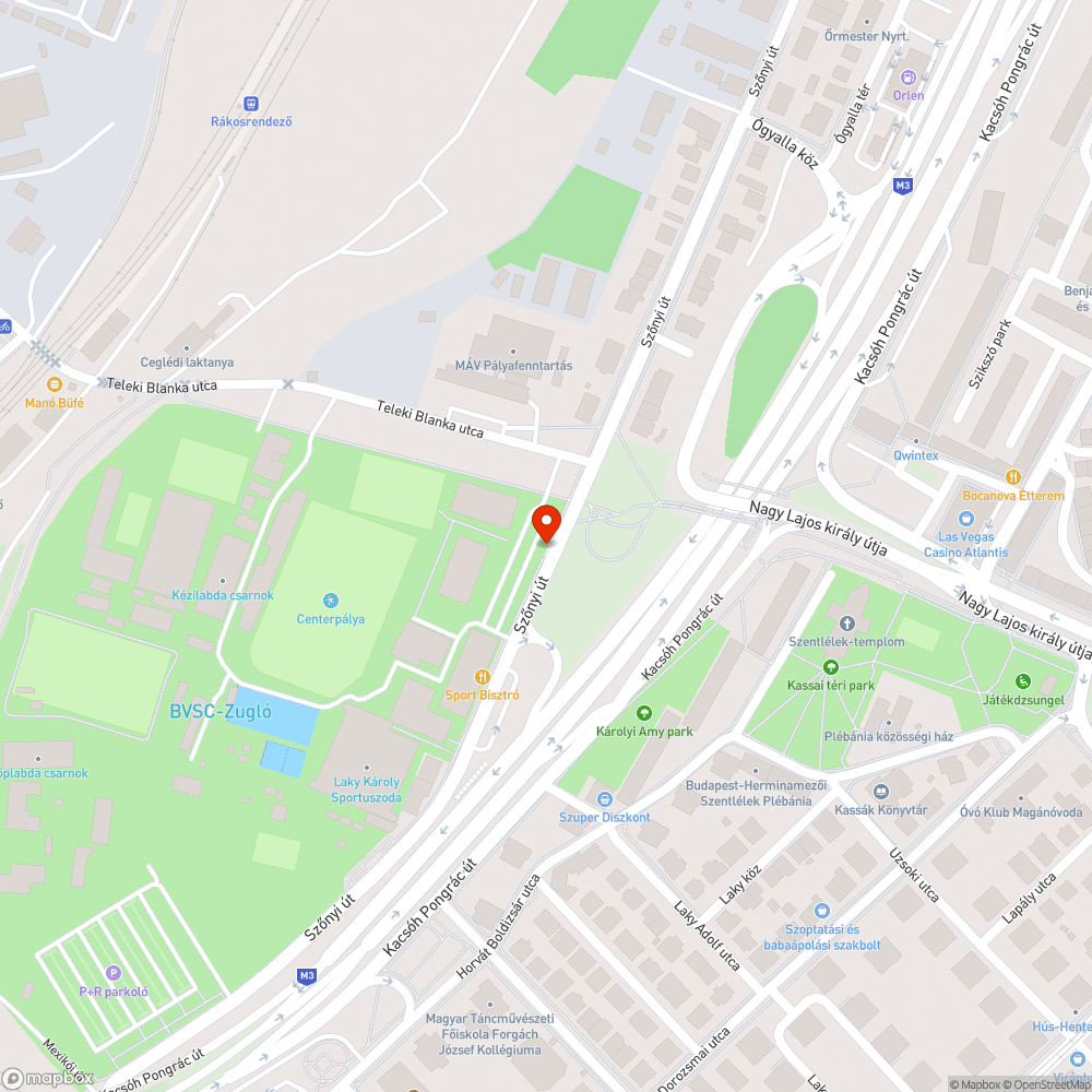 Üres fahely bejelentés helye