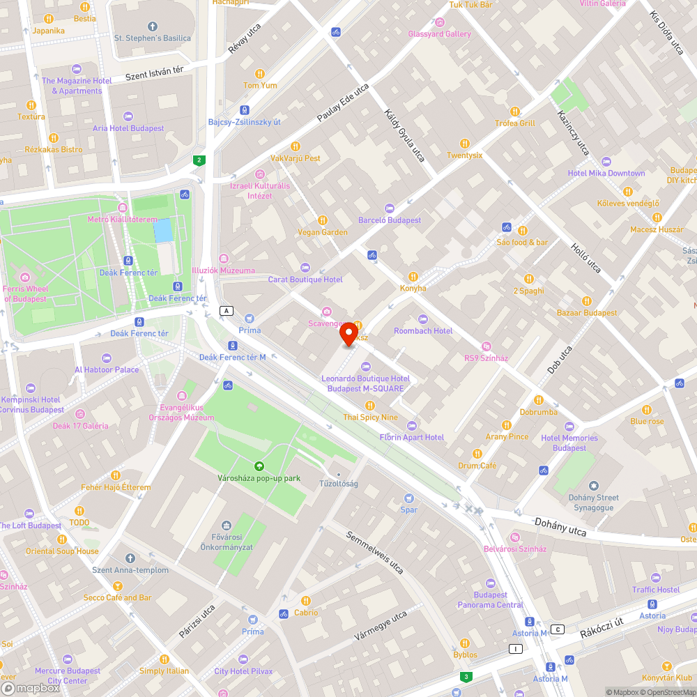 Graffiti (Madách Imre tér) bejelentés helye