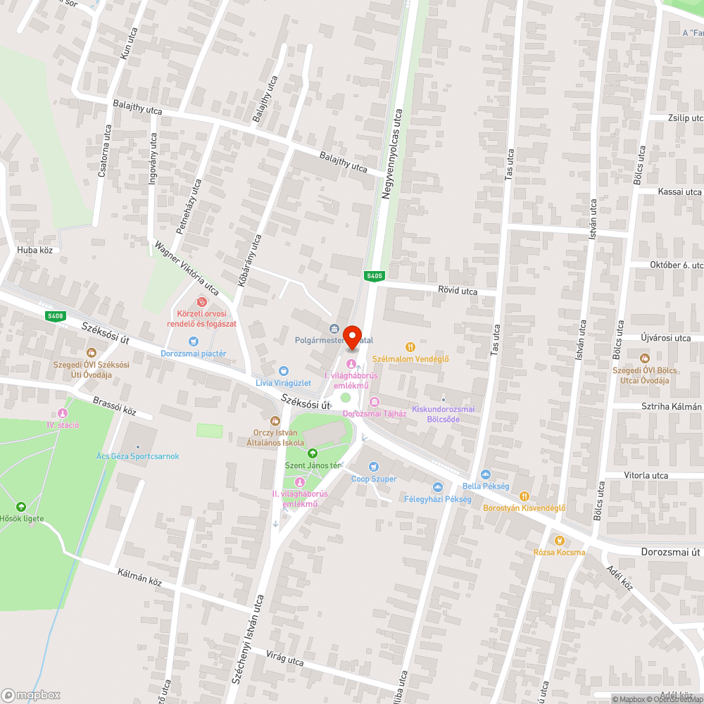 Beszakadt járda bejelentés helye