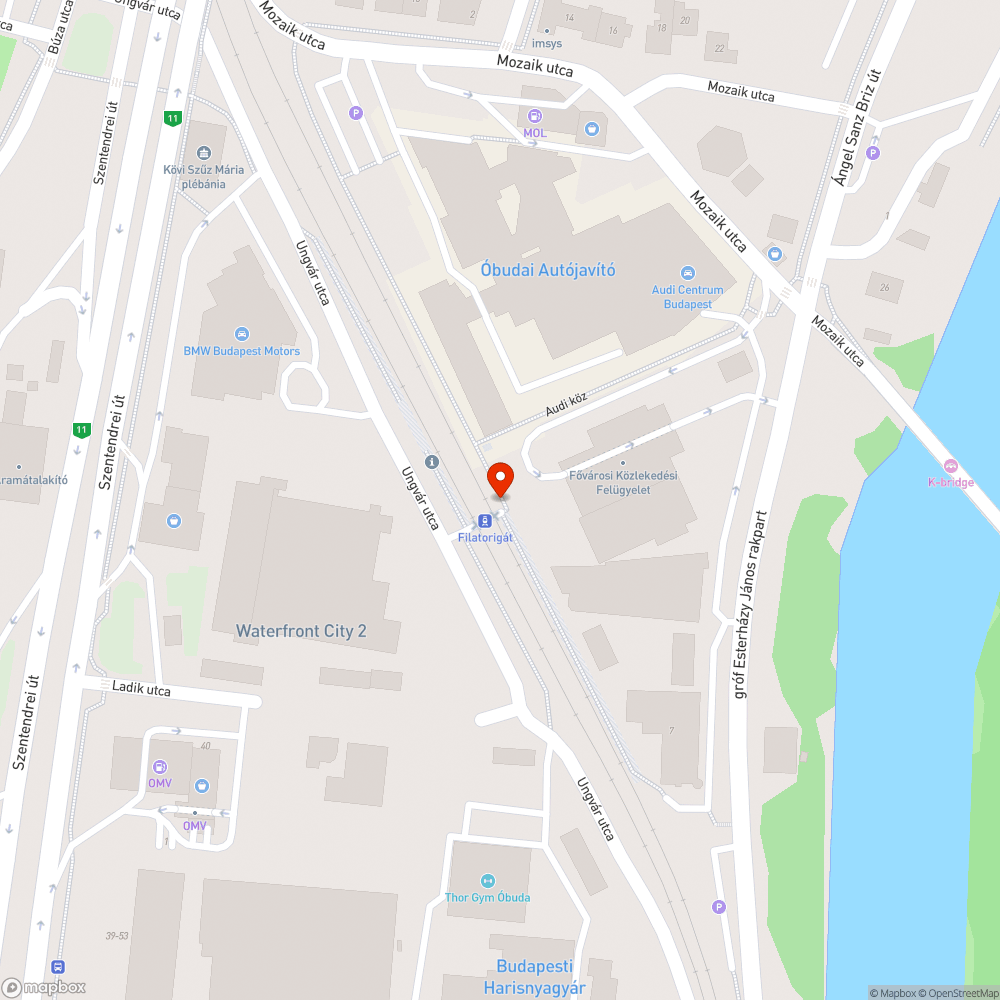 Balesetveszélyes járda - Filatorigát bejelentés helye