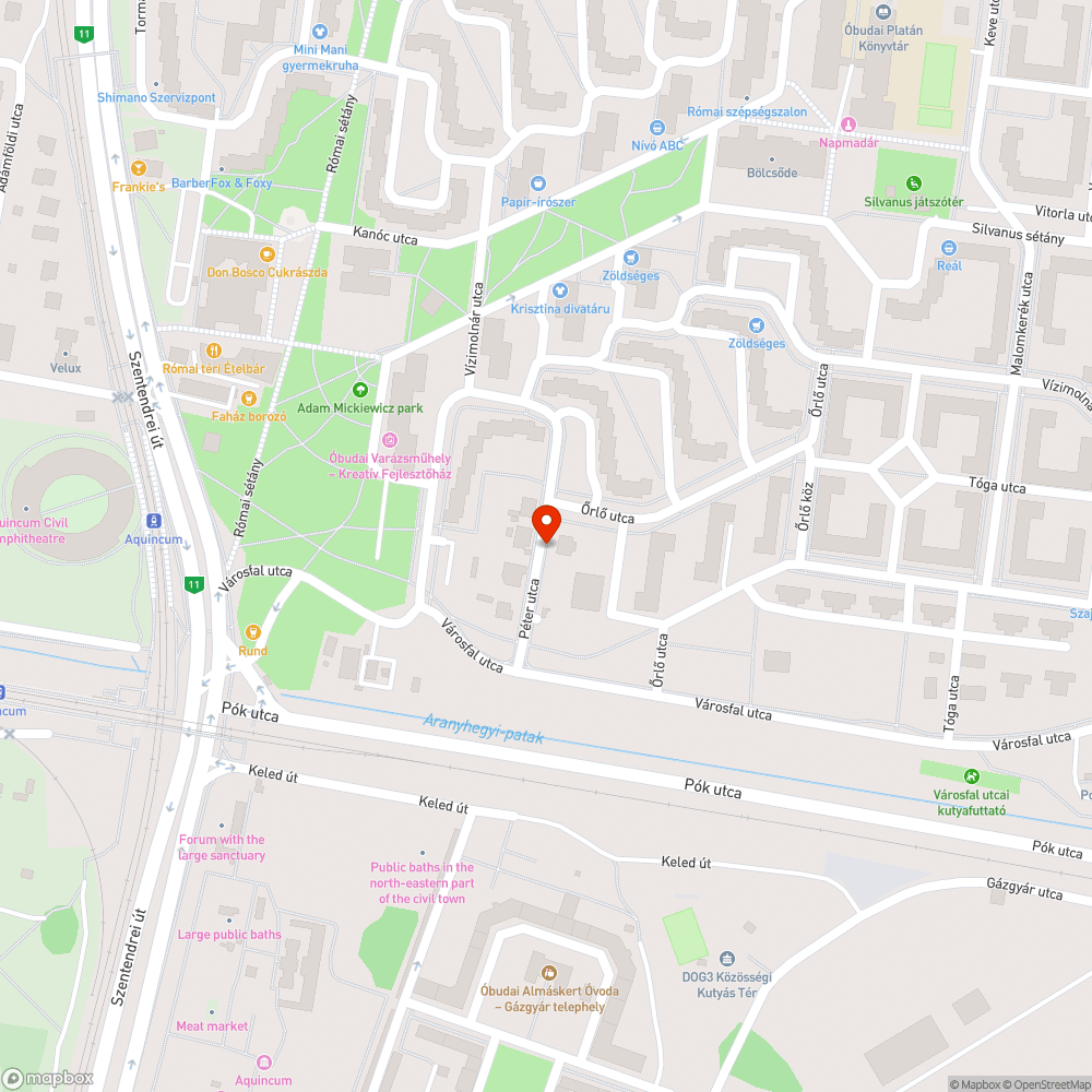 Kátyú - Péter u. 5. bejelentés helye