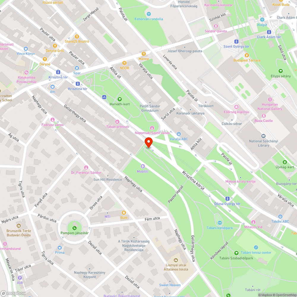 Útban lévő töltő bejelentés helye