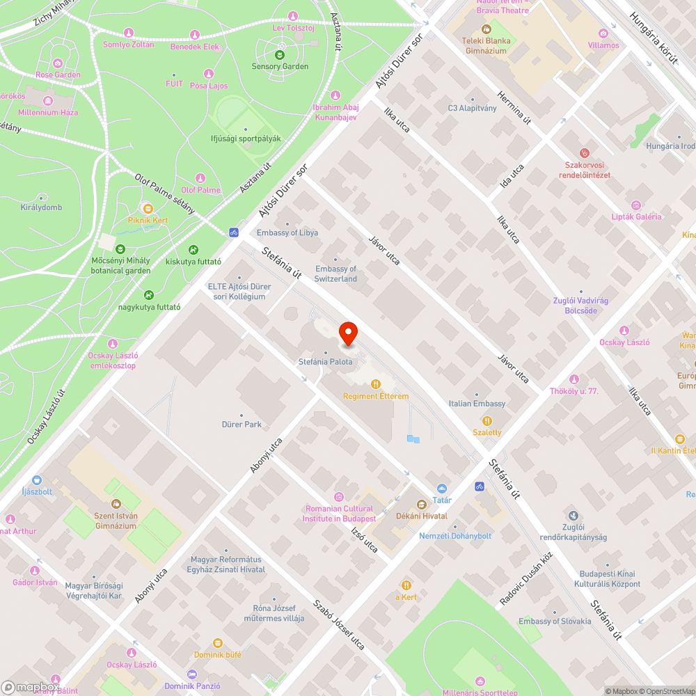 Törött padok bejelentés helye