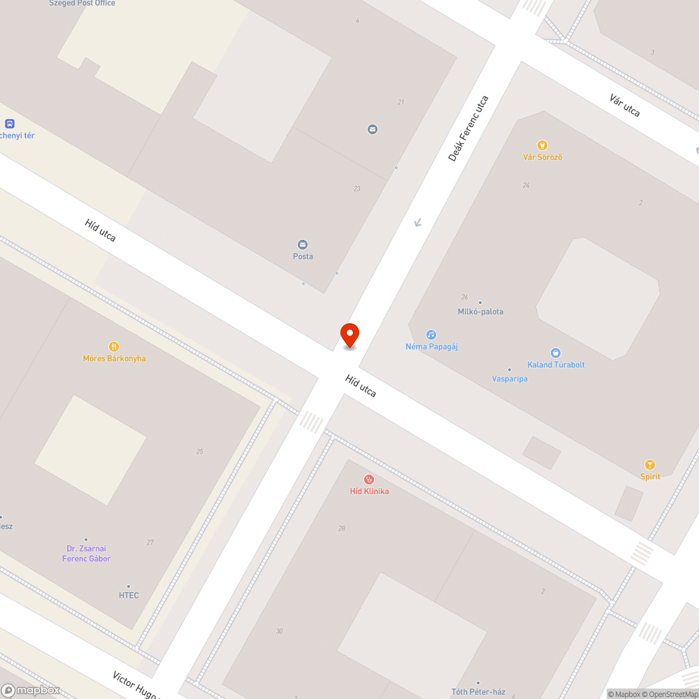 Megrongált kerékpártároló bejelentés helye