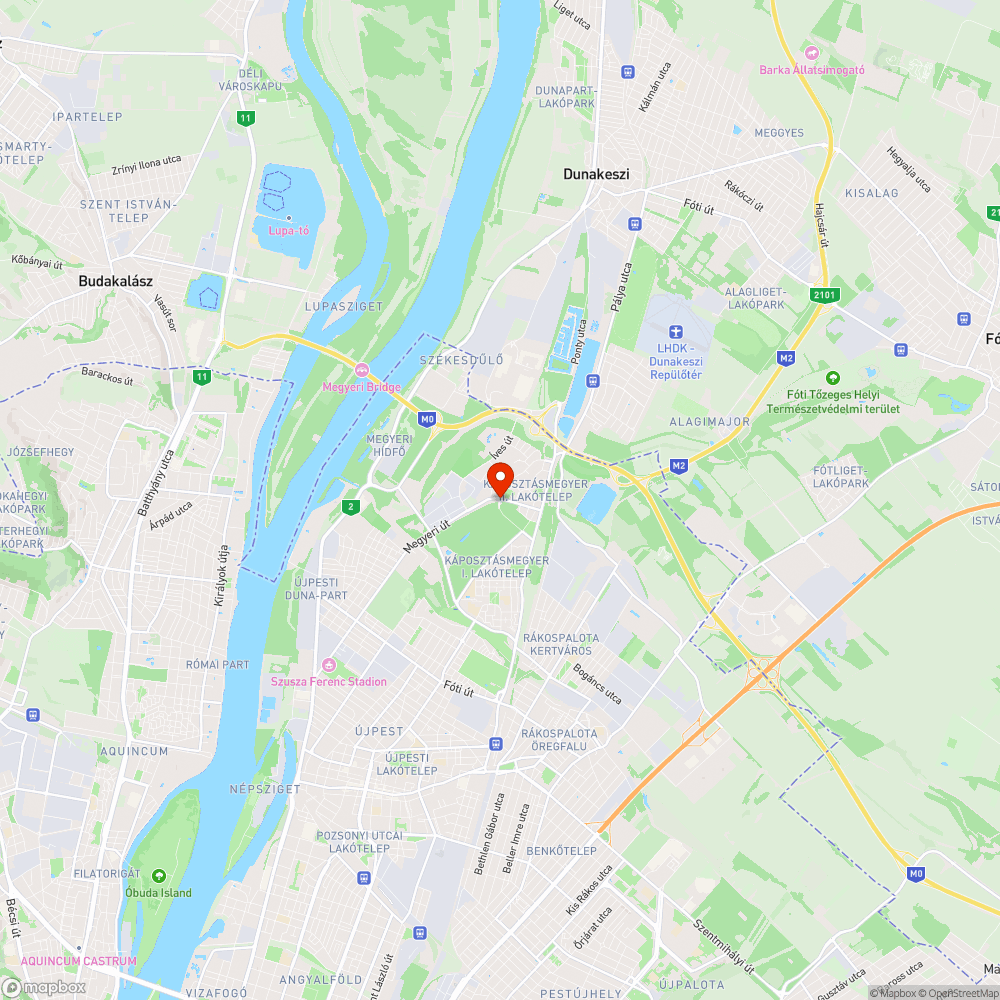 Homoktövis utca körforgalom, méretes kátyúk bejelentés helye