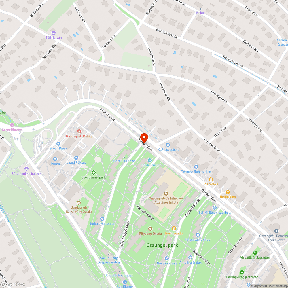 Elhagyott autó bejelentés helye