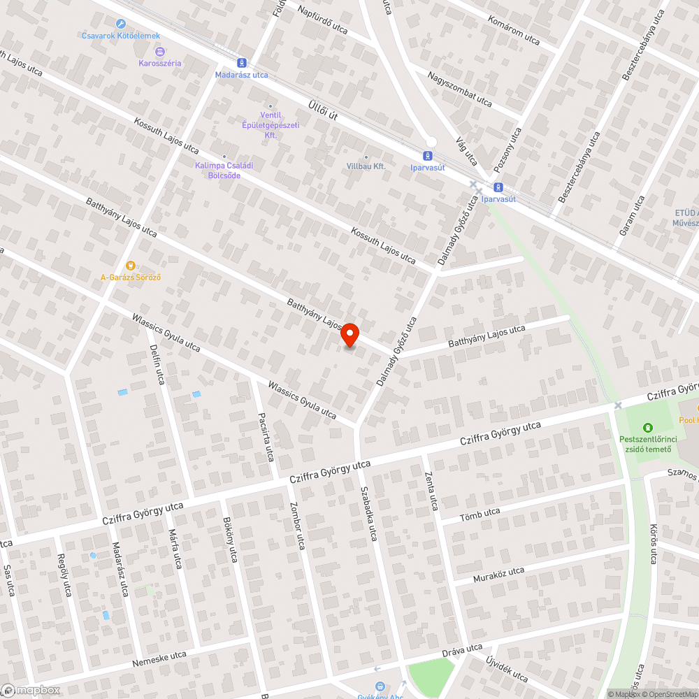 útkátyú bejelentés helye