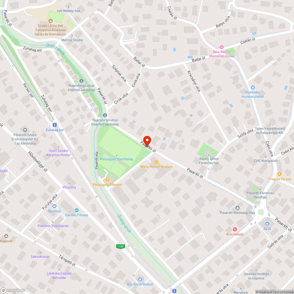 Pasaréti út, közvilágítás hiánya bejelentés helye