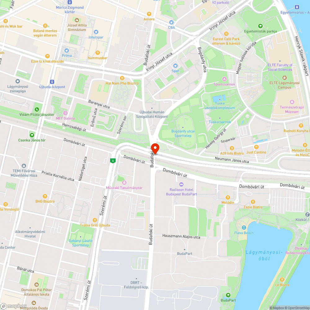 Úthiba bejelentés helye