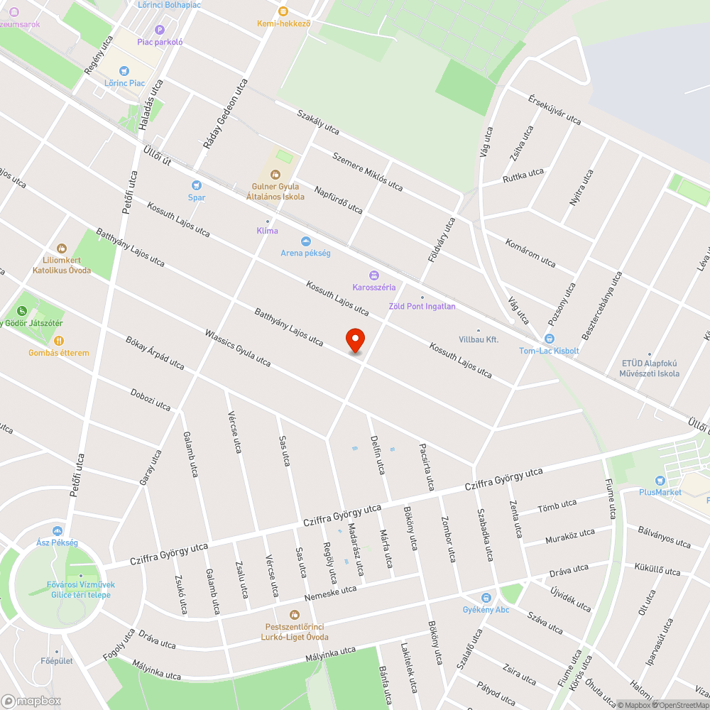 Útburkolat bejelentés helye