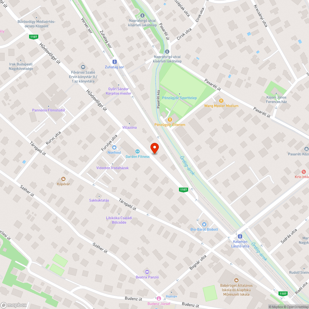 Hűvösvölgyi 73 kátyú bejelentés helye