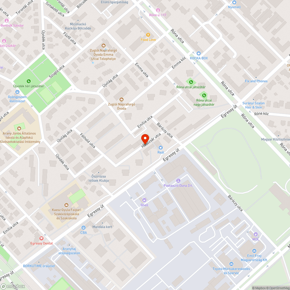 Forgatás bejelentés helye