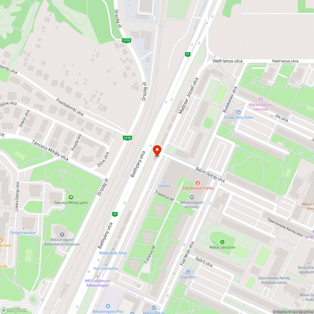 Kátyú bejelentés helye