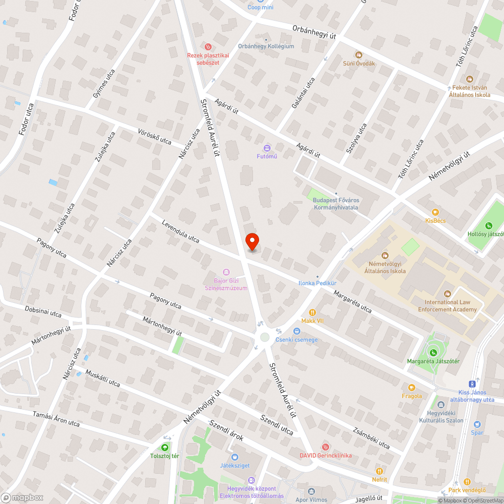 Sérült távközlési fedlap a Levendula utcában bejelentés helye