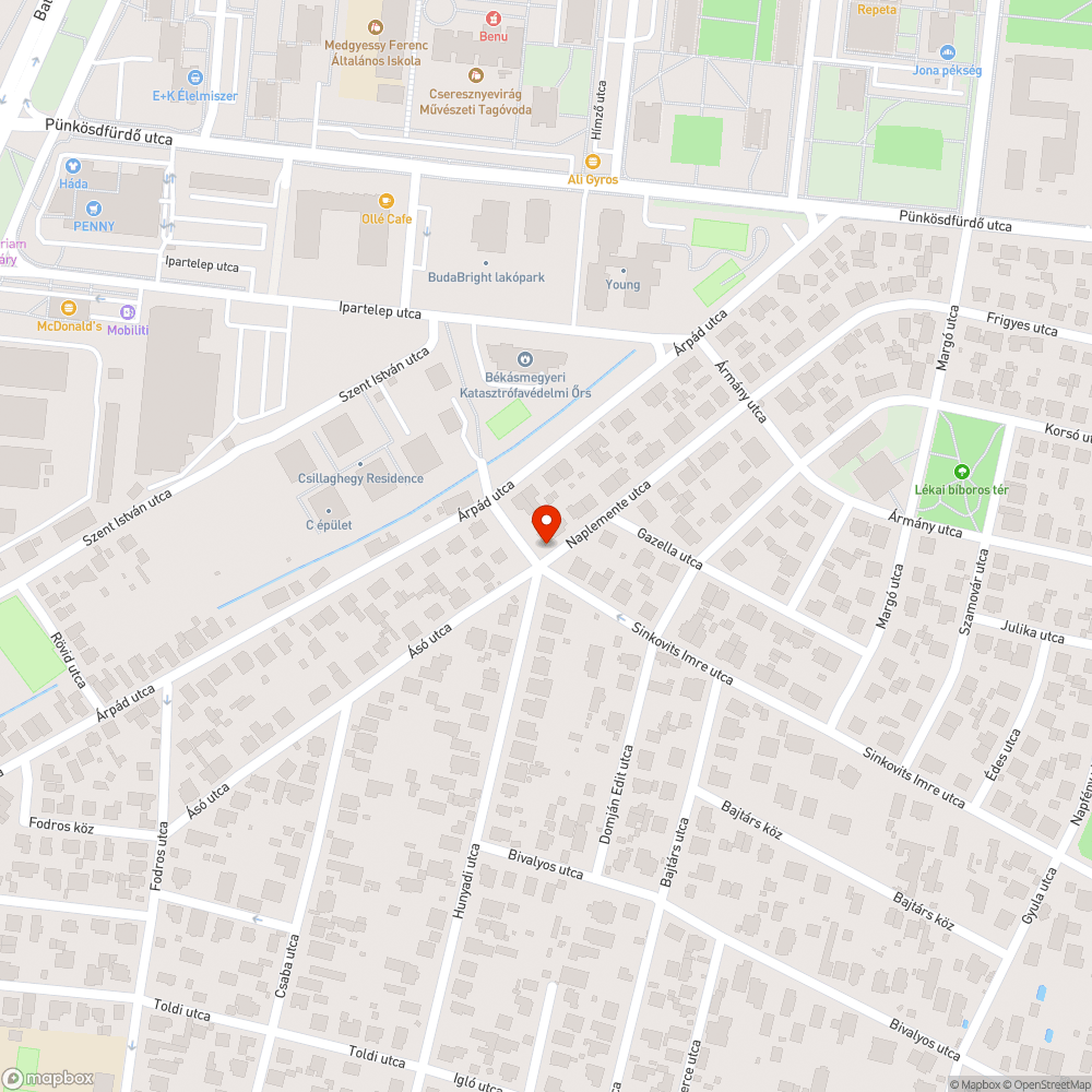 Csatorna eldugult bejelentés helye