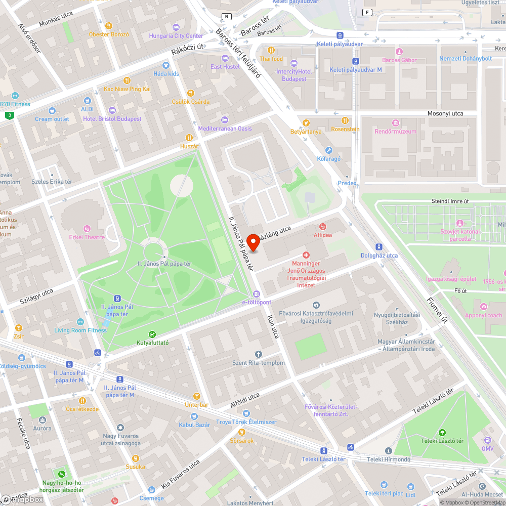 Elhagyott autó bejelentés helye