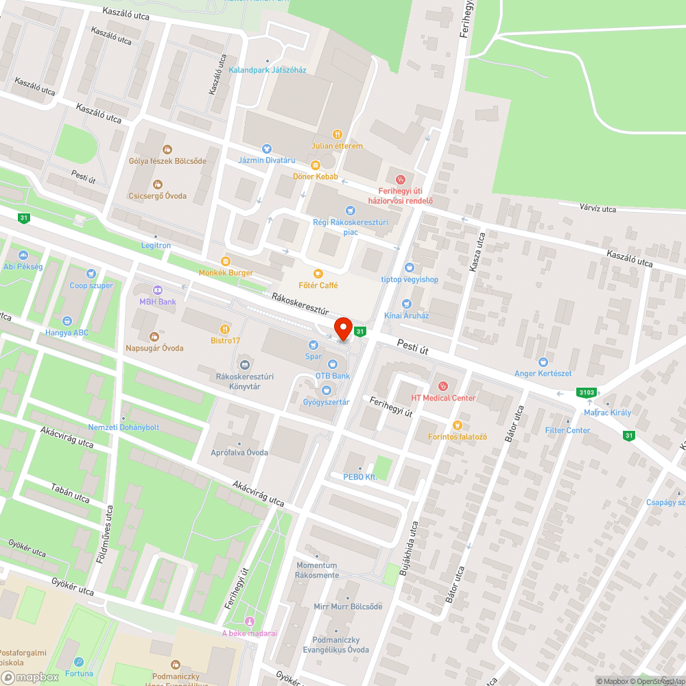 Alsó fényterelő bejelentés helye