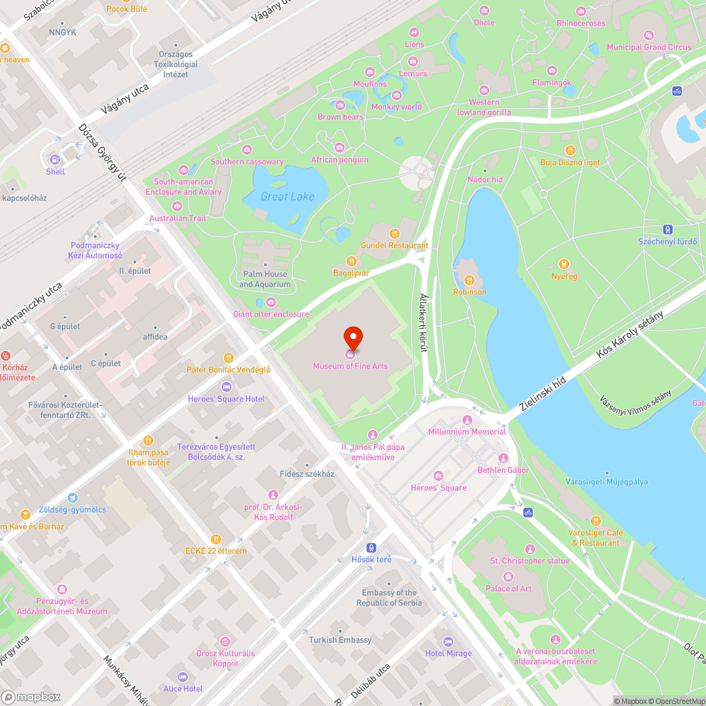 Városligeti dagonya bejelentés helye