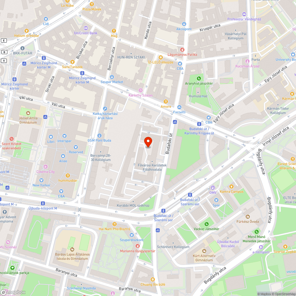 Kátyú bejelentés helye