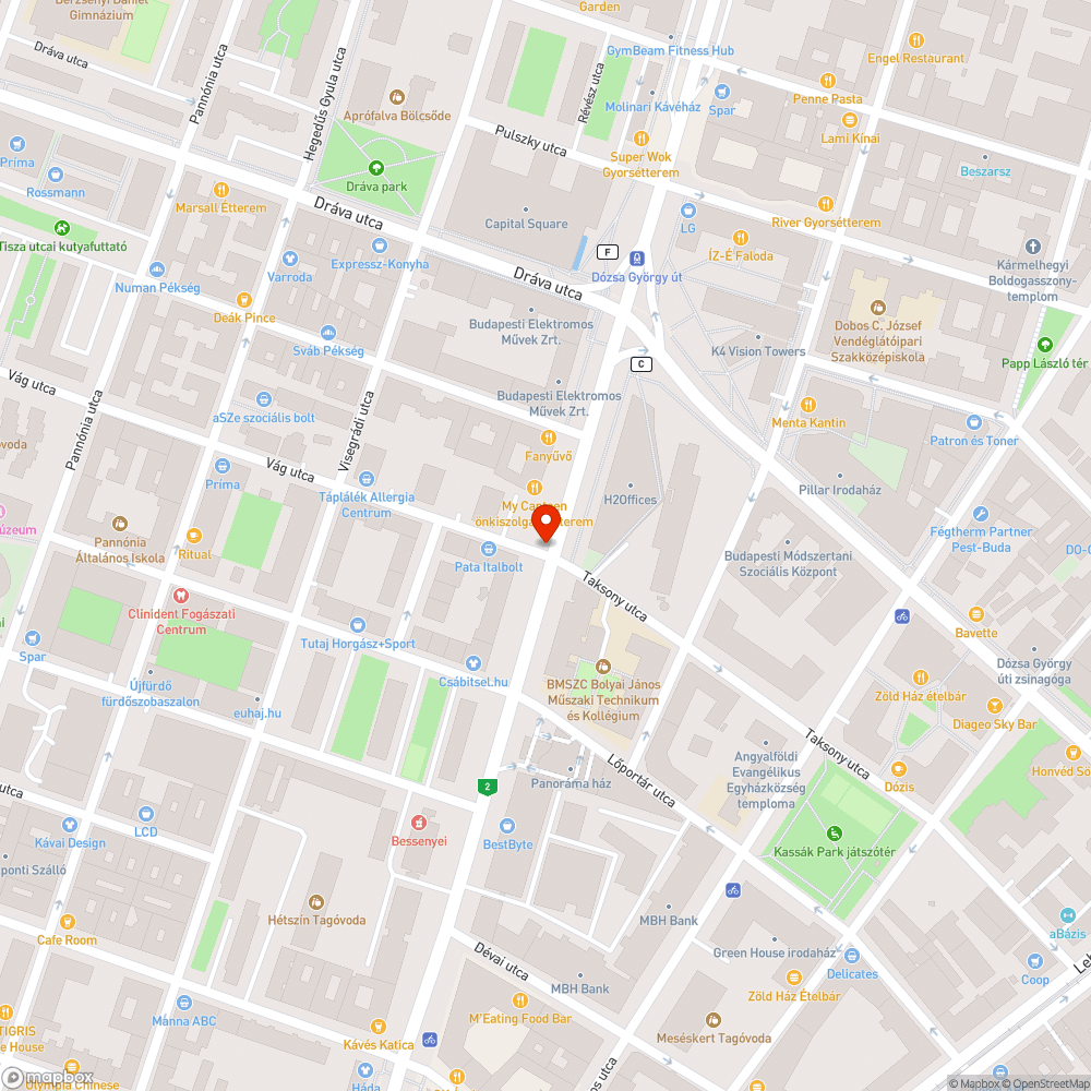 Facsonk - Budapest, Váci út 68 bejelentés helye