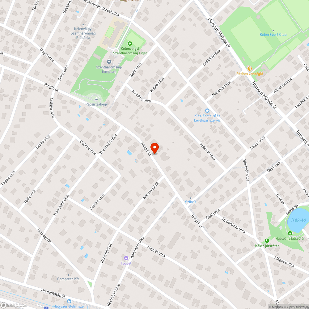 Kimaradt kátyúk bejelentés helye