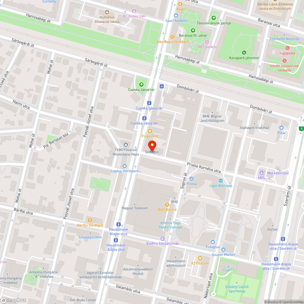 Ideiglenes buszmegállóból illegális parkoló bejelentés helye