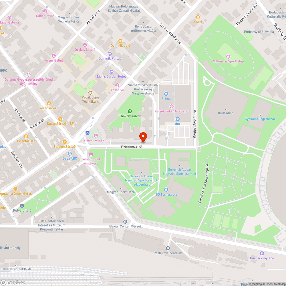 Elfelejtett autó bejelentés helye