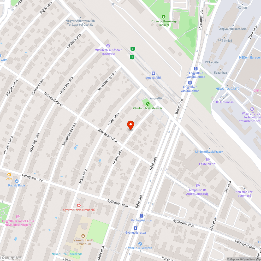 Megsüllyedt járda bejelentés helye