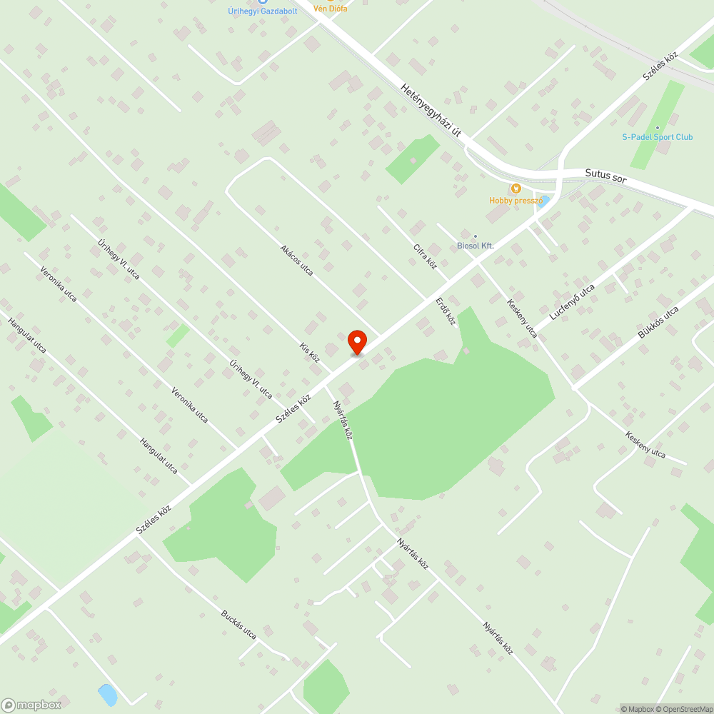 Kátyúk bejelentés helye