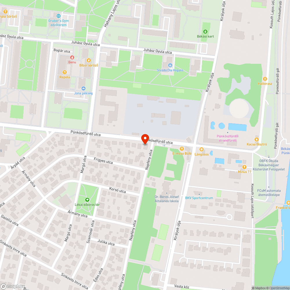 Kátyú - Pünkösdfürdő-Napfény u. bejelentés helye