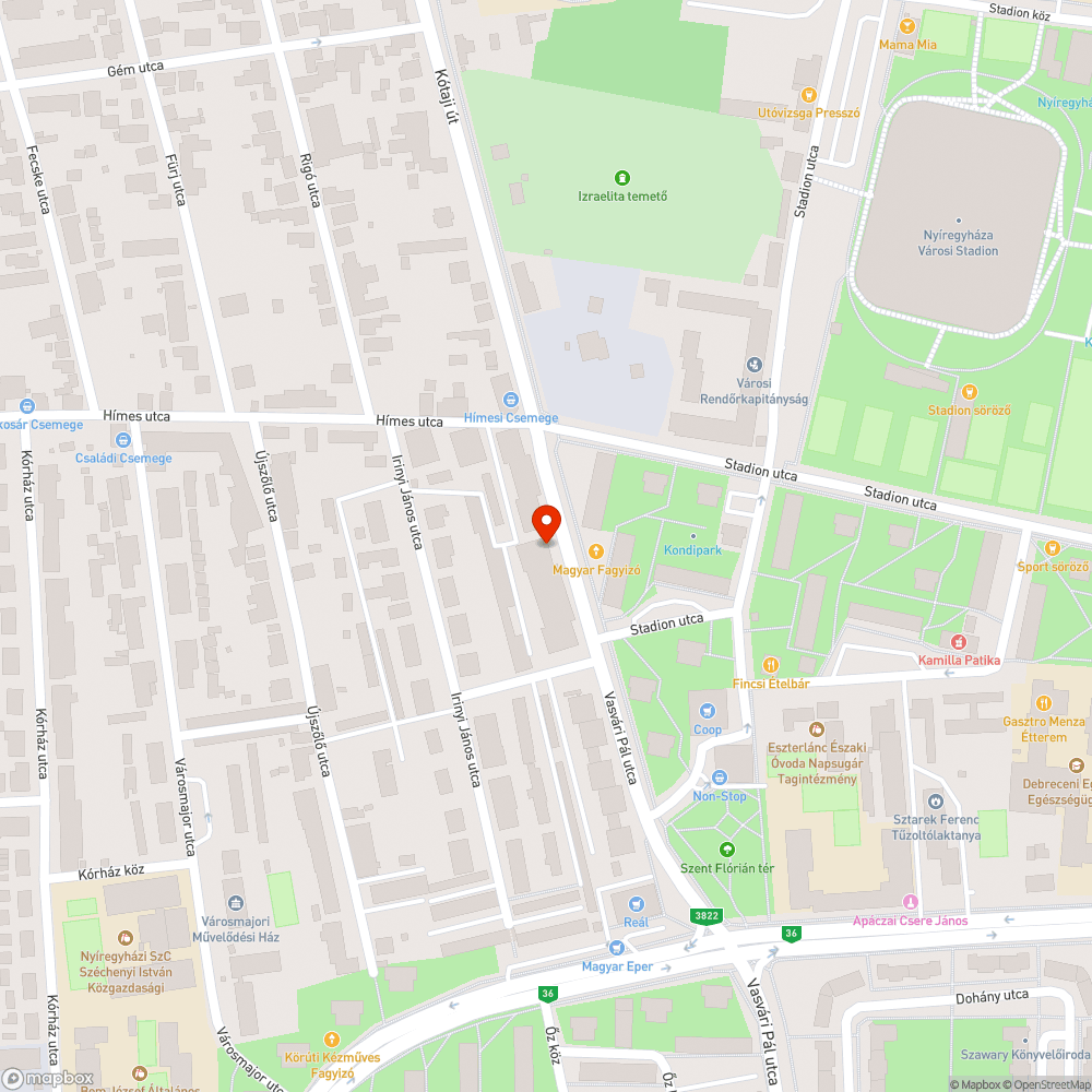 Rossz minőségű út és parkolóhelyek bejelentés helye