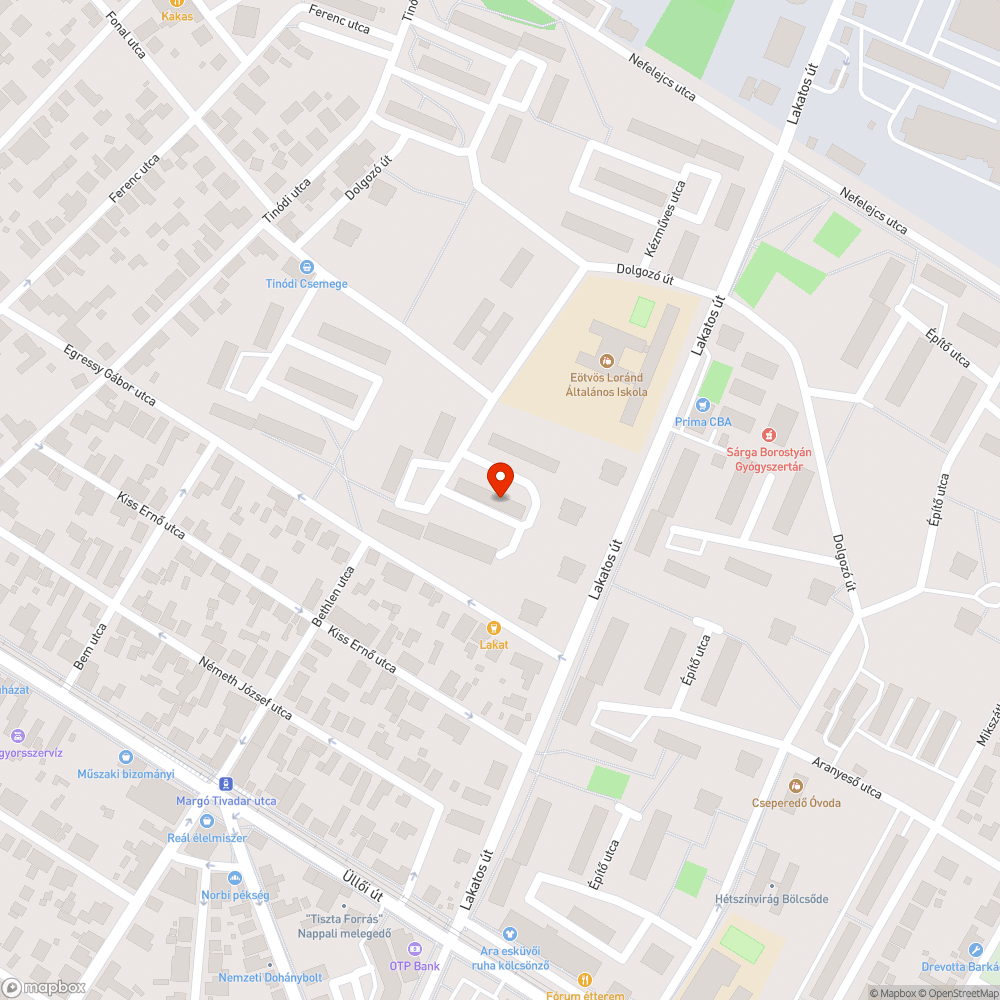 Kidőlt fa bejelentés helye