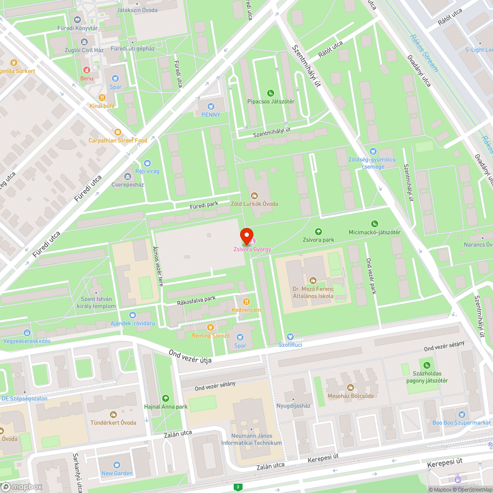 Megrongált pad. bejelentés helye