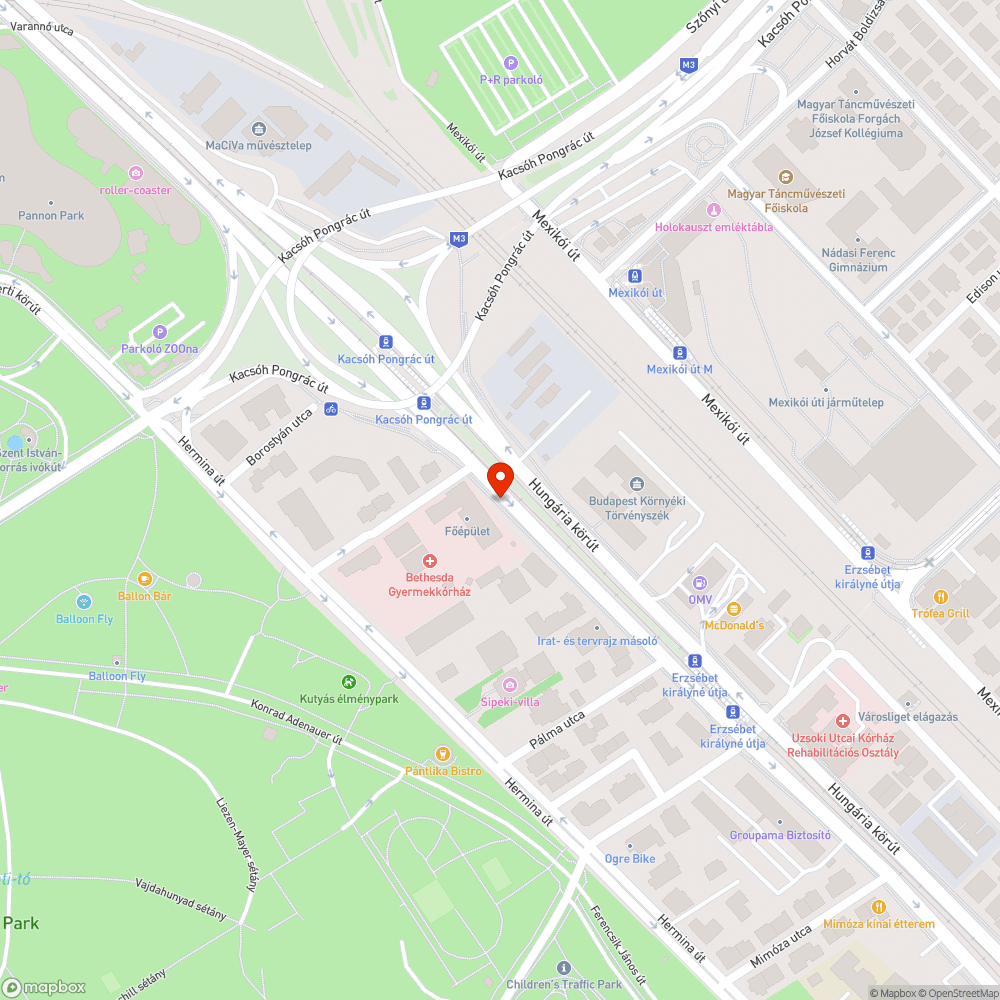 Megközelíthetetlen buszmegálló bejelentés helye