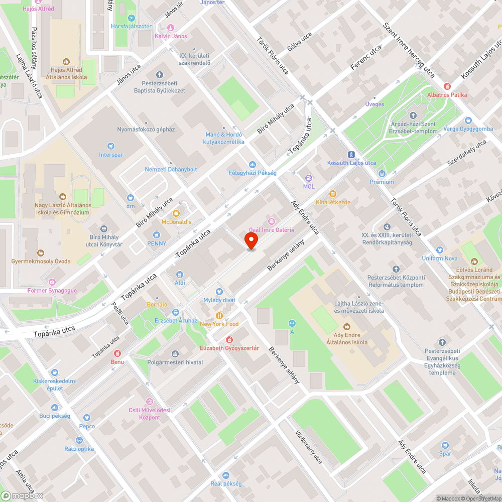 megsüllyedt járda (sétáló utca) bejelentés helye