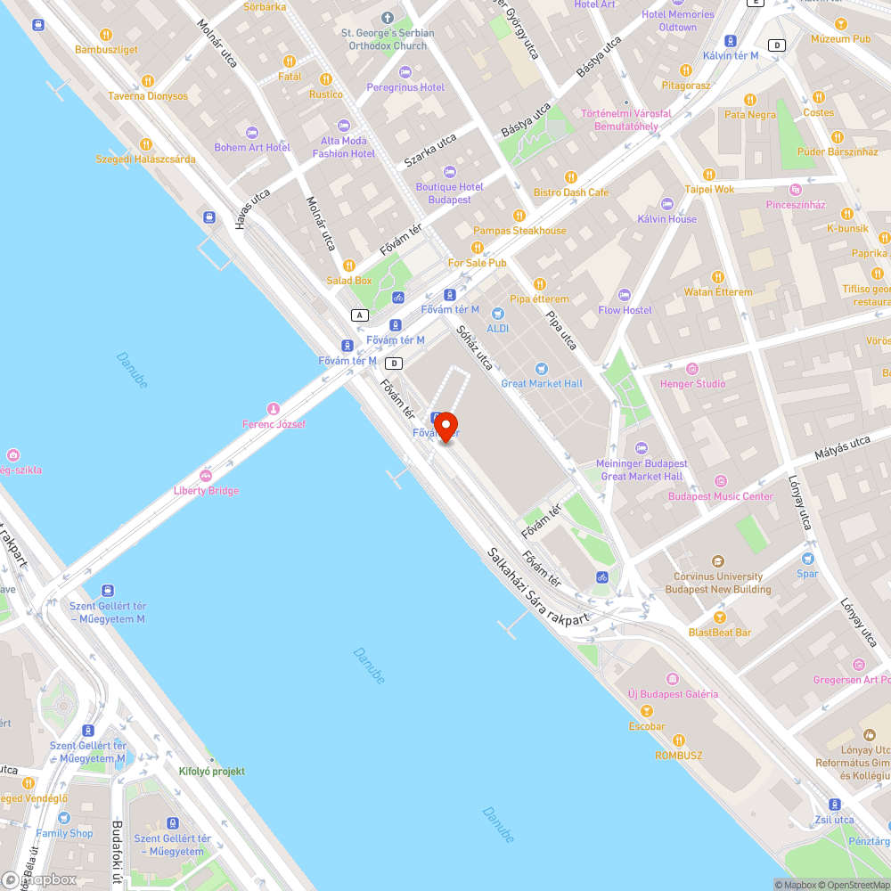 Beázó Fővám tér bejelentés helye