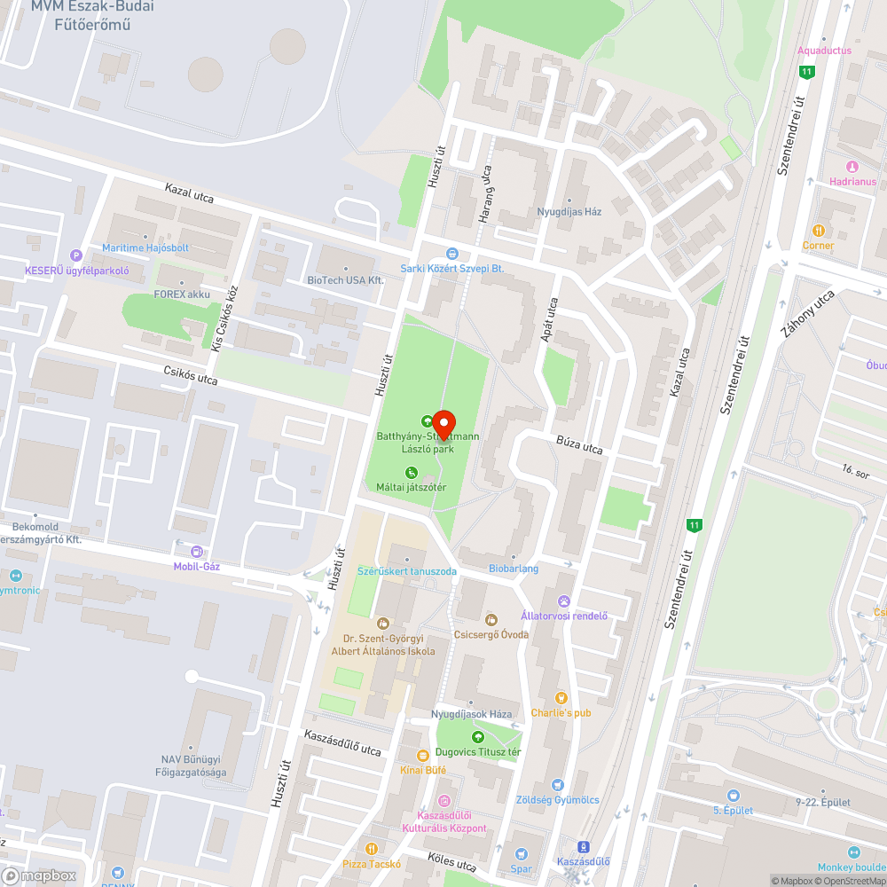 Elakadt autó bejelentés helye