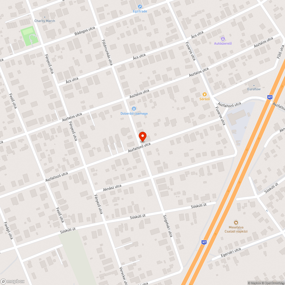 Kátyú a kereszteződésben bejelentés helye