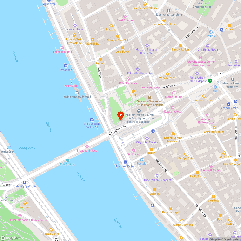 Összefirkált Erzsébet híd bejelentés helye