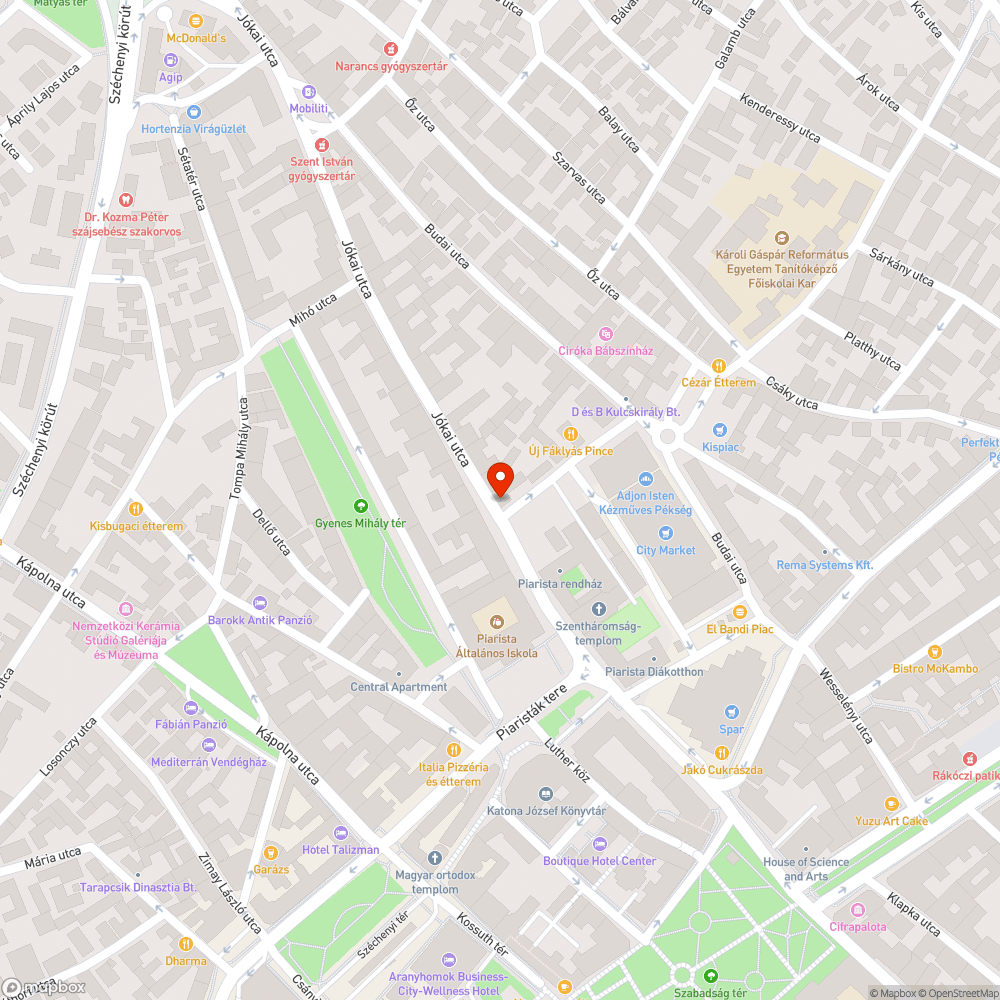 Hatalmas kátyú a Jókai utcánál bejelentés helye