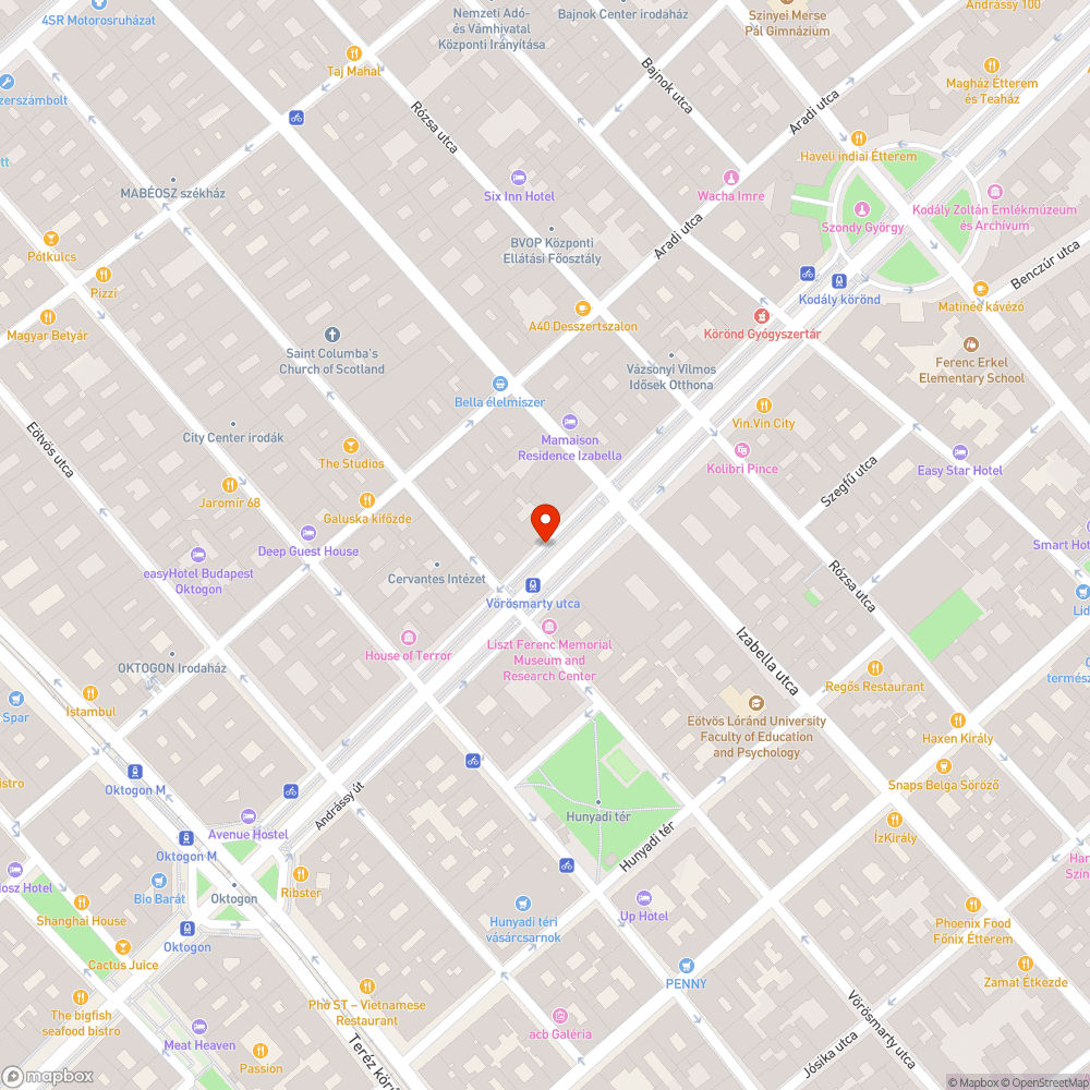 Andrássy zöldsáv rongálás, járdán parkolás bejelentés helye