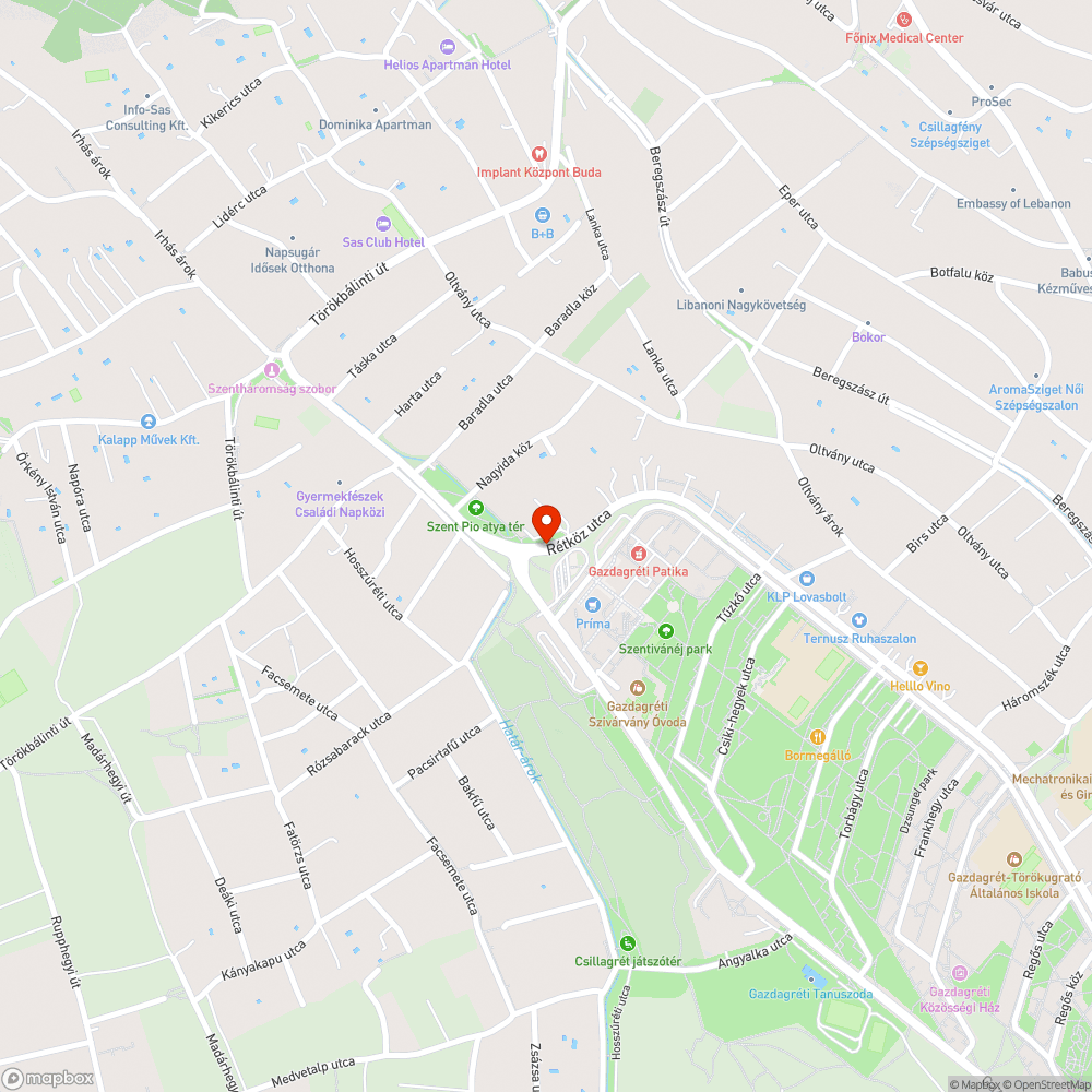 kátyú bejelentés helye