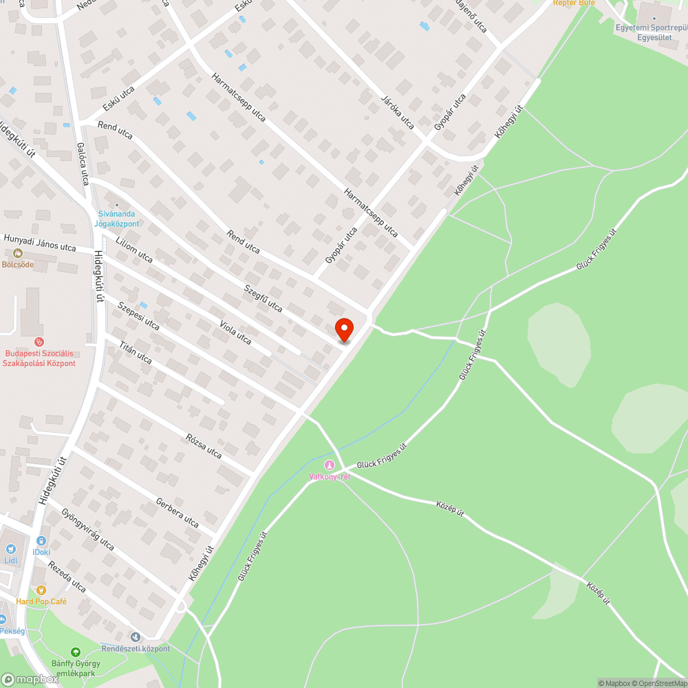 Kerékpárút kátyú bejelentés helye