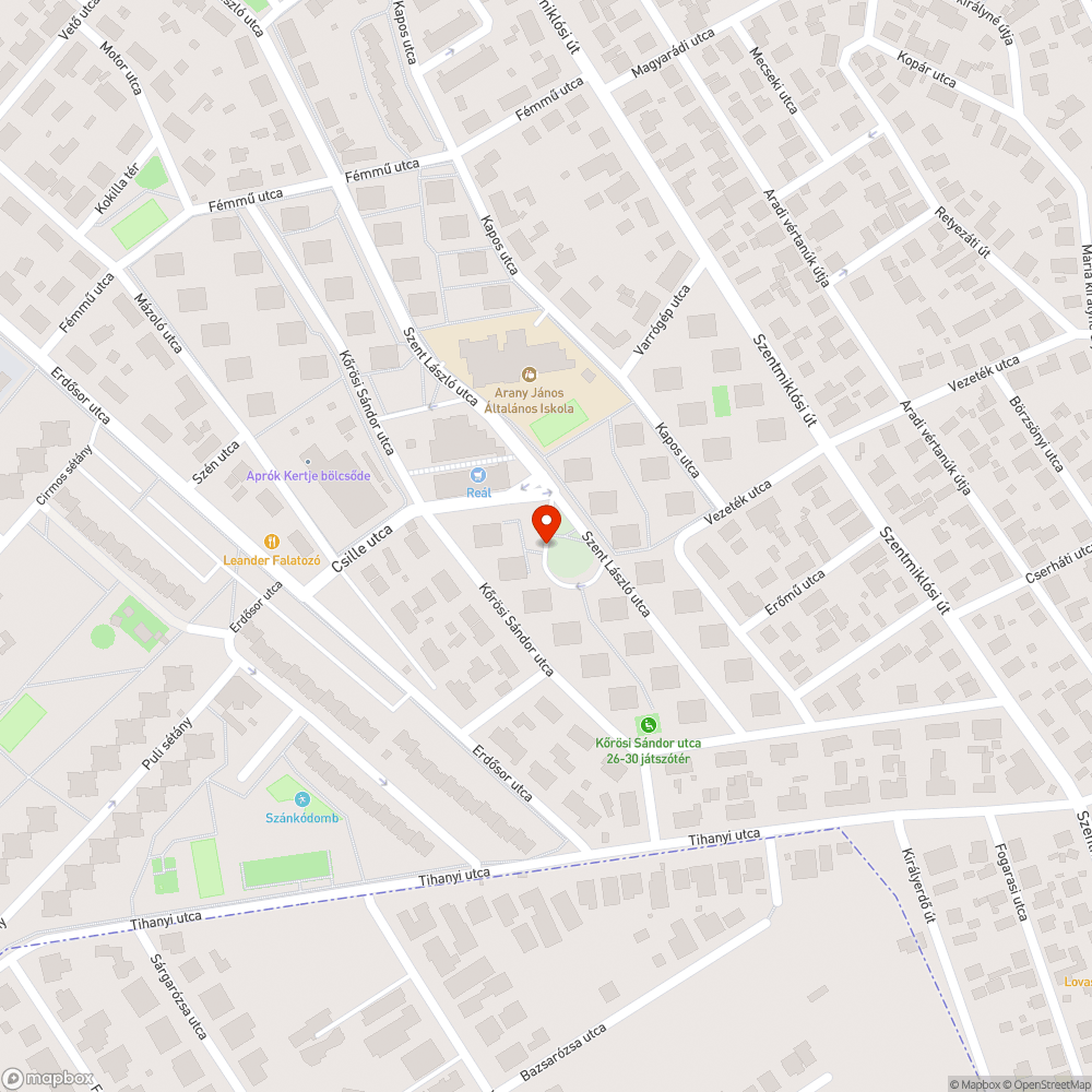 Kátyú. bejelentés helye