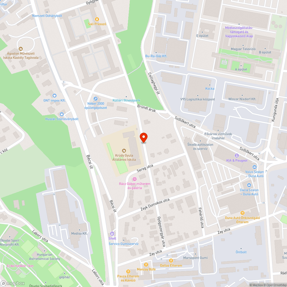 Megsüllyedt útburkolat bejelentés helye