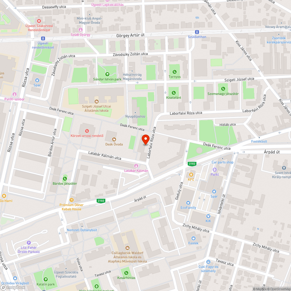 Burkolat süllyedés (botlásveszélyes) bejelentés helye