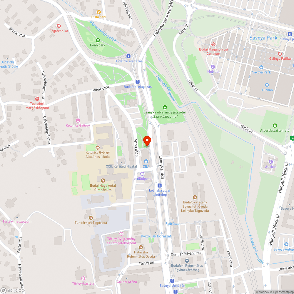 Folyton tele a Leányka bejelentés helye